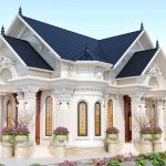 BIỆT THỰ TÂN CỔ ĐIỂN,CĐT:ANH CƯỜNG,DT PHẦN NHÀ:9X20M,DT ĐẤT:38X50M TẠI TỈNH BÌNH PHƯỚC